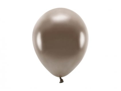 Hnědý ekologický nafukovací balónek, metalický