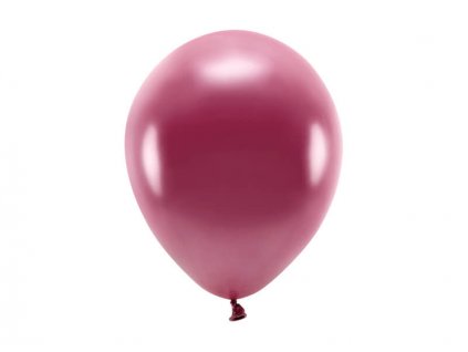 Tmavě červený ekologický nafukovací balónek, metalický