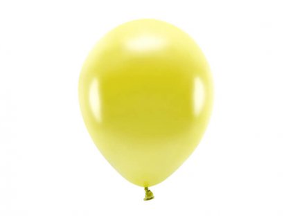 Žlutý ekologický nafukovací balónek, metalický