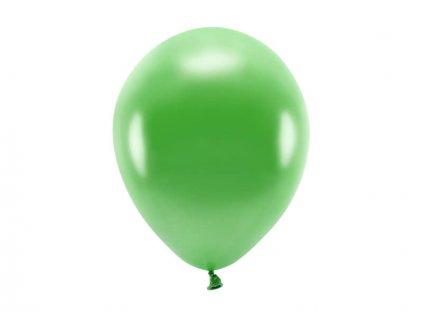Zelený ekologický nafukovací balónek, metalický