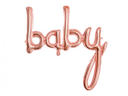 Fóliový růžové zlatý nápis Baby