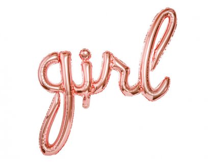 Fóliový růžově zlatý zlatý nápis Girl
