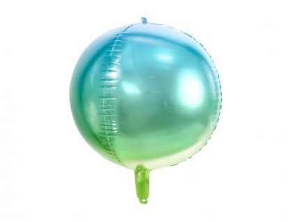 Fóliový balónek, Ombre - modrá a zelená