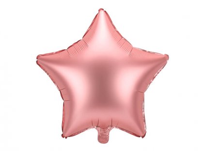 Nafukovací balónek fóliový ve tvaru hvězdy, růžově zlatá