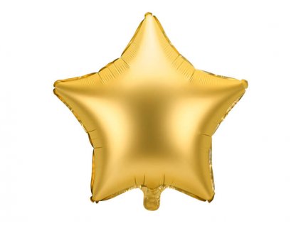 Nafukovací balónek fóliový ve tvaru hvězdy, zlatá