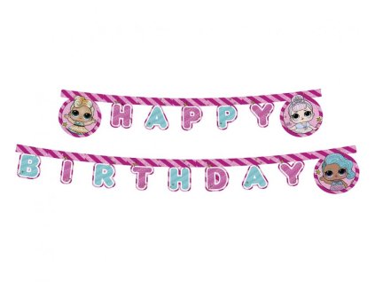 Banner s nápisem Happy Birthday ve stylu LOL