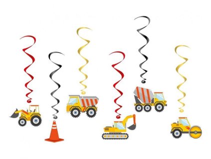 Závěsná dekorace, stavební stroje