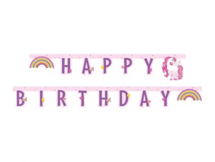 Banner s nápisem Happy Birthday