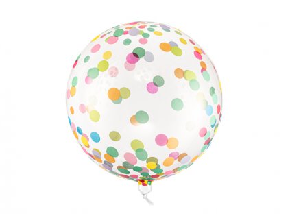 Čirý balónek s barevnými tečkami