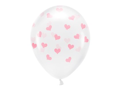 Eco balónek 33 cm, s potiskem srdce