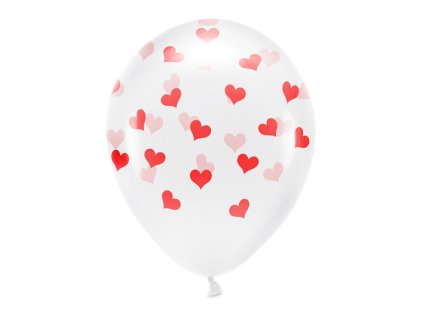 Eco balónek 33 cm, s potiskem srdce