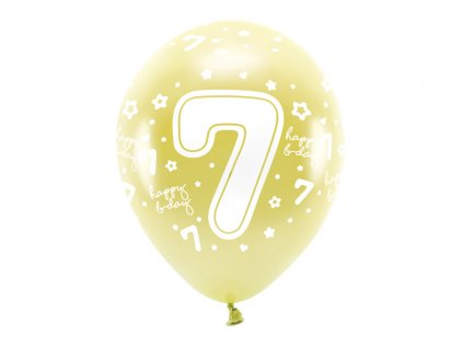 Eco balónek metalický číslo 7