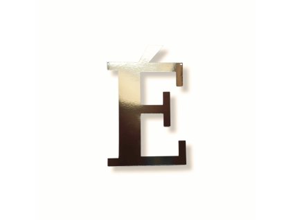 Papírové písmeno "É", zlaté metalické, 15-18cm