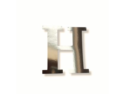 Papírové písmeno "H", zlaté metalické, 15-18cm