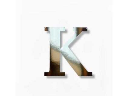 Papírové písmeno "K", zlaté metalické, 15-18cm