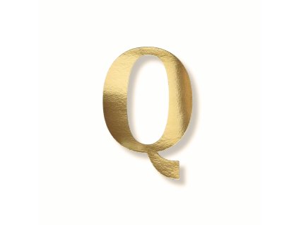 Papírové písmeno "Q", zlaté metalické, 15-18cm