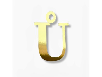 Papírové písmeno "Ů", zlaté metalické, 15-18cm