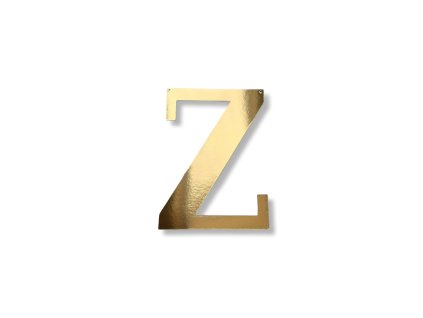 Papírové písmeno "Z", zlaté metalické, 15-18cm