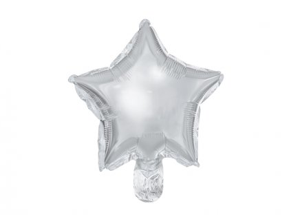 Fóliový balónek hvězda, stříbrná