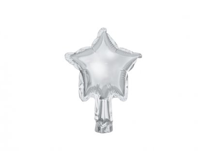 Fóliový balónek hvězda, stříbrná