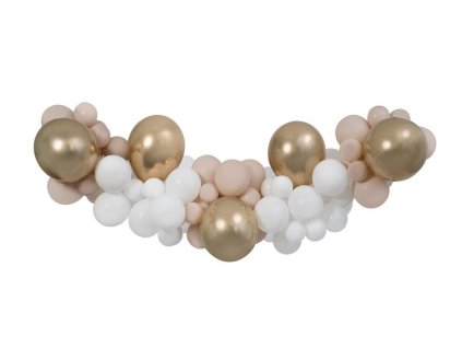 girlanda balonowa diy bialo szampansko latte 65szt