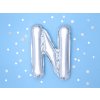 Stříbrný nafukovací balónek písmeno N