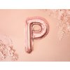 Růžově zlatý nafukovací balónek písmeno P