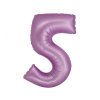Balónek číslo - matná levandulová 5