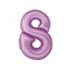 Balónek číslo - matná levandulová 8