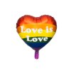 Fóliový balónek, srdce s nápisem Love is Love