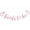 Banner Bride to Be, brokátová růžová