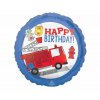 Fóliový balónek, hasiči s nápisem Happy Birthday