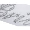 Hot-fix nažehlovací kamínková aplikace na textil Bride, 5,5x18,5cm