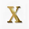 Papírové písmeno "X", zlaté metalické, 15-18cm
