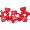 Balónková girlanda, Love, srdce, červená, smetanová 66ks