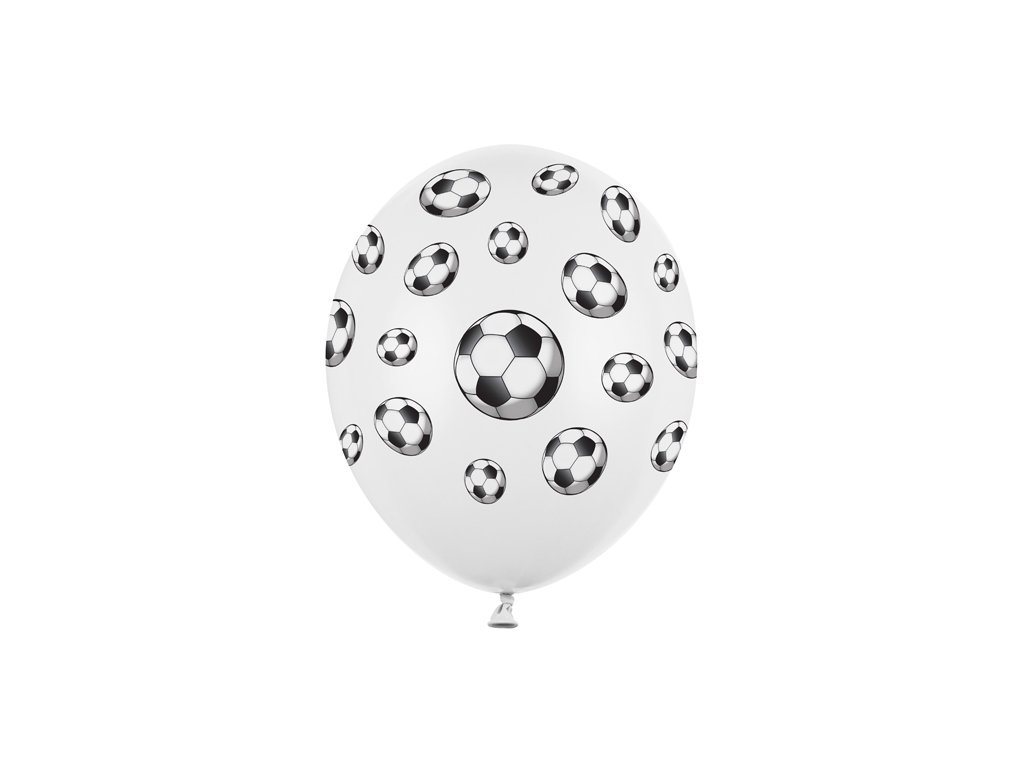 Balónky latexové Fotbal, 30 cm ( 6 ks )