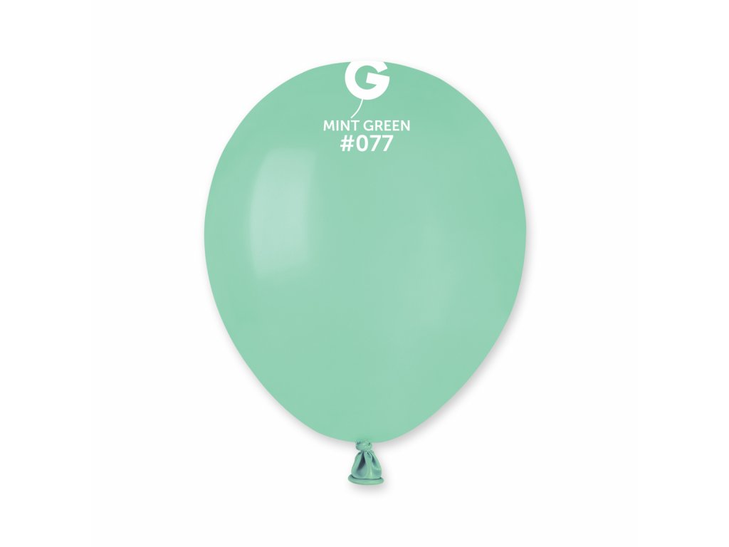Balónek latexový 13 cm mint zelený 1 ks
