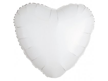 Fóliový balónek Srdce, pastelově Bílé