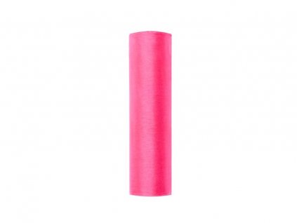 neonove ruzova organza