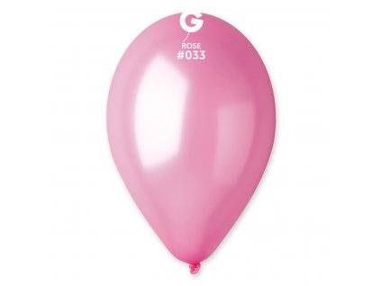 Balónek metalický 26 cm růžový 100 ks