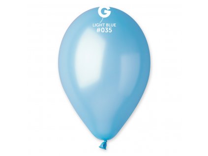 Balónek metalický 26 cm světle modrý 1 ks