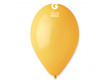 Balónek pastelový 30 cm žlutý 1 ks