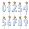 Svíčky čísla Modrá s korunkou ( 0 - 9 let )