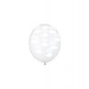 Balónky latexové transparentní, Bílé mráčky - 6 ks