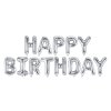 Fóliový balónkový nápis Happy Birthday stříbrný, 340 x 35 cm