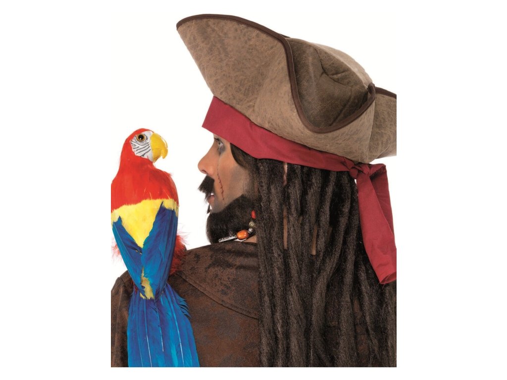 Pirátský klobouk Jack Sparrow (s dredy)