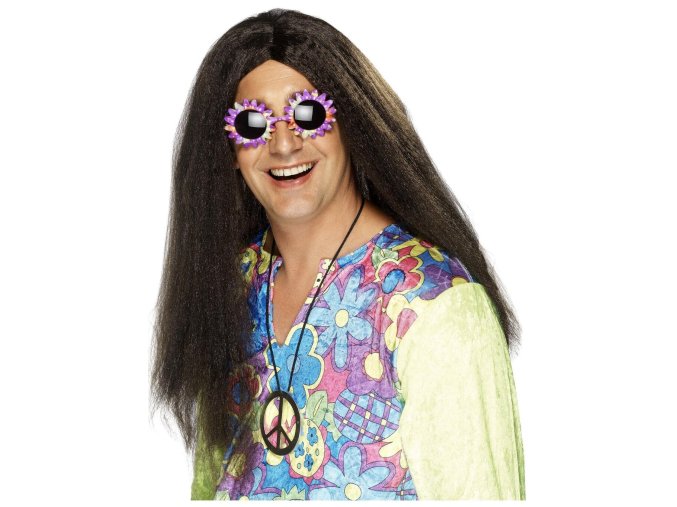 Pánská paruka Hippies hnědá