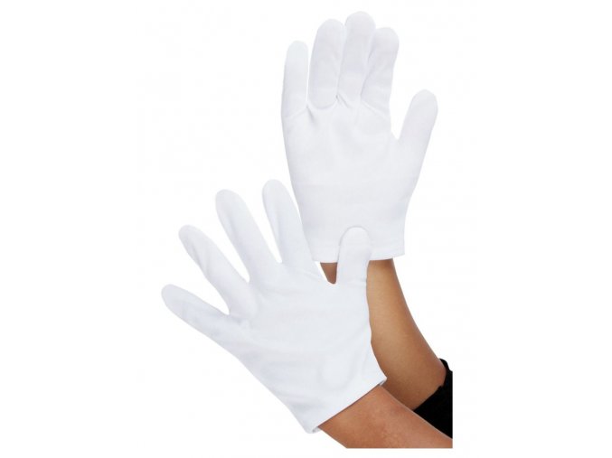 Dětské bílé rukavice krátké