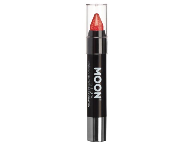 UV NEON glitrová makeup tužka Červená