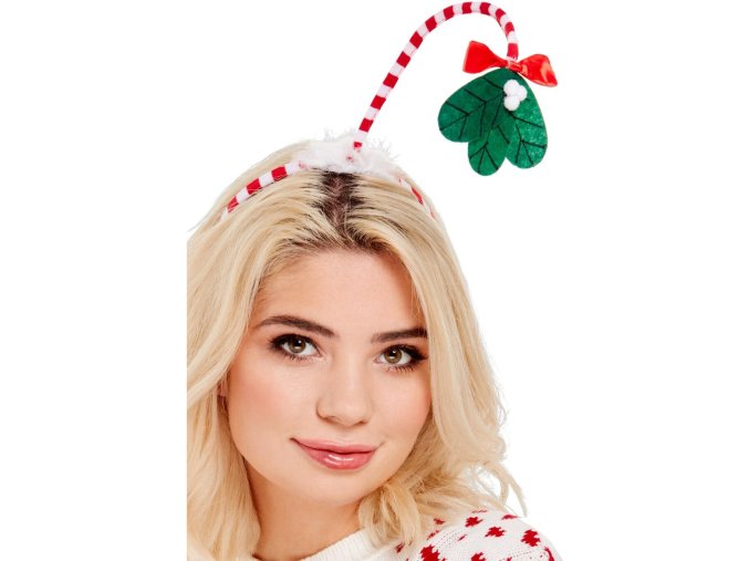 Vánoční čelenka Polibek pod jmelím